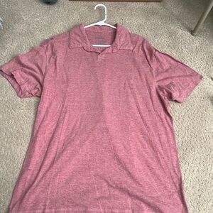 PD&C Heathered Red Polo Shirt Excellent Condition